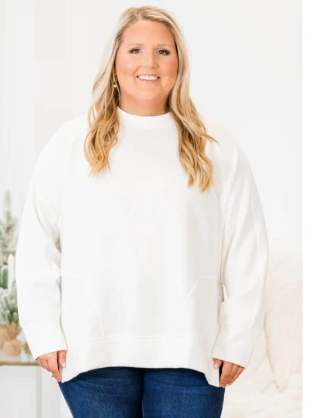 Chic Soul Feels So Sweet Pullover, Ivory 3X